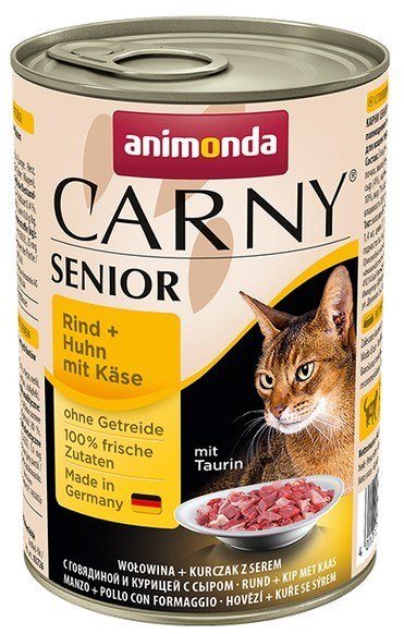 Animonda Carny Senior Wołowina, Kurczak + Ser puszka 400g Animonda Carny Senior Wołowina, Kurczak + Ser puszka 400g