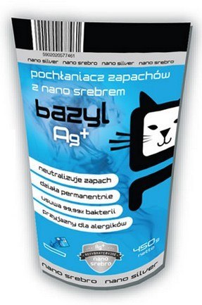 Bazyl Ag+ Pochłaniacz zapachów 450g Bazyl Ag+ Pochłaniacz zapachów 450g