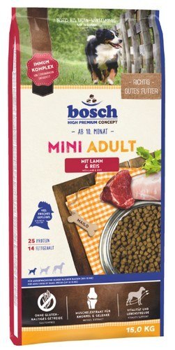 Bosch Mini Adult Lamm & Reis - Jagnięcina i ryż 15kg