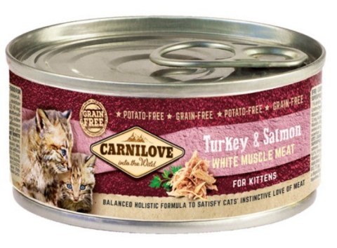 Carnilove Cat Salmon & Turkey for Kittens - łosoś i indyk puszka 100g Carnilove Cat Salmon & Turkey for Kittens - łosoś i indyk puszka 100g