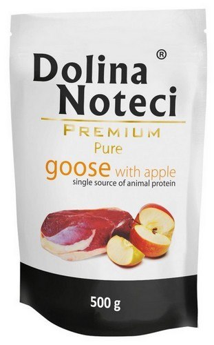 Dolina Noteci Premium Pies Pure Gęś i jabłko saszetka 500g Dolina Noteci Premium Pies Pure Gęś i jabłko saszetka 500g