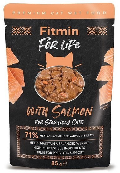 Fitmin Cat For Life Adult Sterilised Salmon saszetka 85g Fitmin Cat For Life Adult Sterilised Salmon saszetka 85g