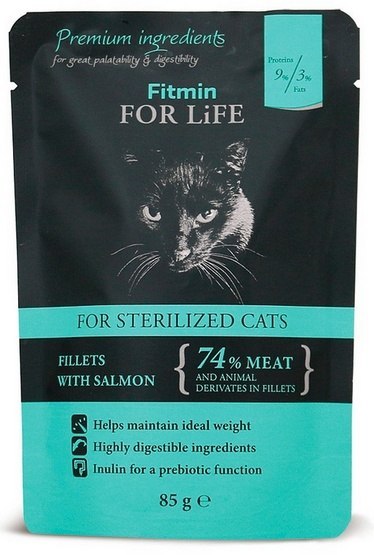 Fitmin Cat For Life Adult Sterilised Salmon saszetka 85g Fitmin Cat For Life Adult Sterilised Salmon saszetka 85g