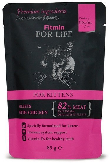 Fitmin Cat For Life Kitten Chicken saszetka 85g Fitmin Cat For Life Kitten Chicken saszetka 85g