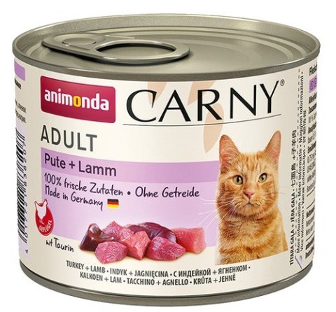 Animonda Carny Adult Indyk + Jagnięcina puszka 200g Animonda Carny Adult Indyk + Jagnięcina puszka 200g