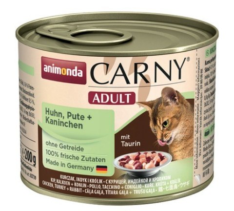 Animonda Carny Adult Kurczak, Indyk + Królik puszka 200g Animonda Carny Adult Kurczak, Indyk + Królik puszka 200g