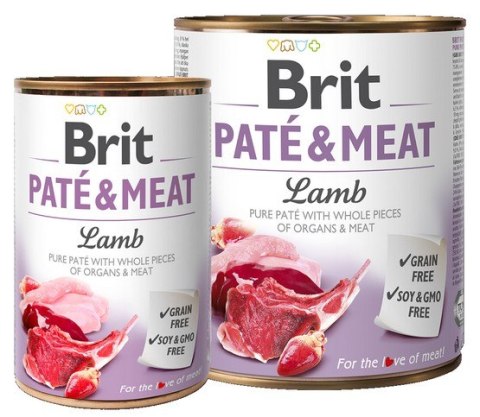 Brit Pate & Meat Dog Lamb puszka 800g Brit Pate & Meat Dog Lamb puszka 800g