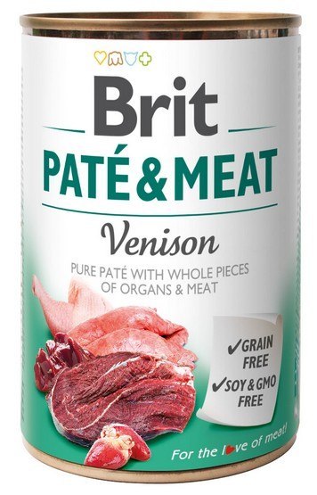 Brit Pate & Meat Dog Venison puszka 400g Brit Pate & Meat Dog Venison puszka 400g
