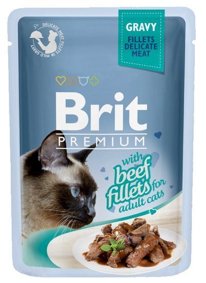 Brit Premium Cat Fillets with Beef sos saszetka 85g Brit Premium Cat Fillets with Beef sos saszetka 85g