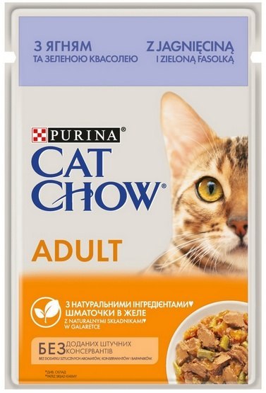 Purina Cat Chow Jagnięcina i zielona fasolka saszetka 85g Purina Cat Chow Jagnięcina i zielona fasolka saszetka 85g