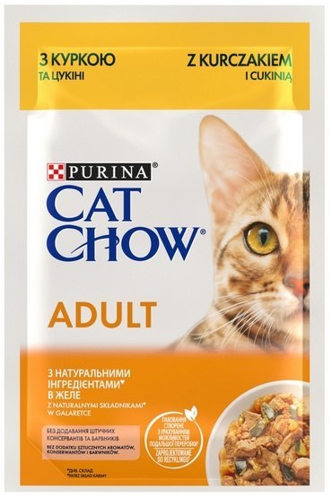 Purina Cat Chow Kurczak i cukinia saszetka 85g Purina Cat Chow Kurczak i cukinia saszetka 85g