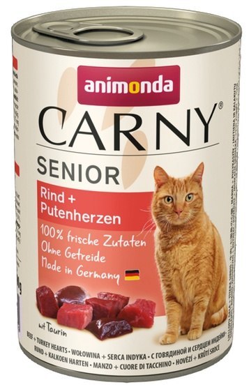 Animonda Carny Senior Wołowina + Serca Indyka puszka 400g Animonda Carny Senior Wołowina + Serca Indyka puszka 400g