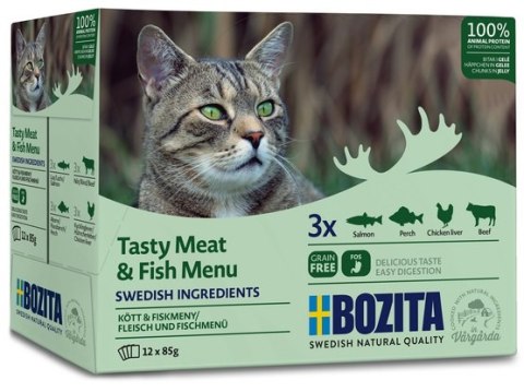 Bozita Cat Multibox z mięsem i rybą w galaretce saszetki 12x85g Bozita Cat Multibox z mięsem i rybą w galaretce saszetki 12x85g