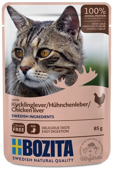 Bozita Cat Wątróbka kurczaka w galaretce saszetka 85g Bozita Cat Wątróbka kurczaka w galaretce saszetka 85g