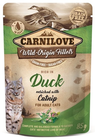 Carnilove Cat Duck & Catnip - kaczka i kocimiętka saszetka 85g Carnilove Cat Duck & Catnip - kaczka i kocimiętka saszetka 85g