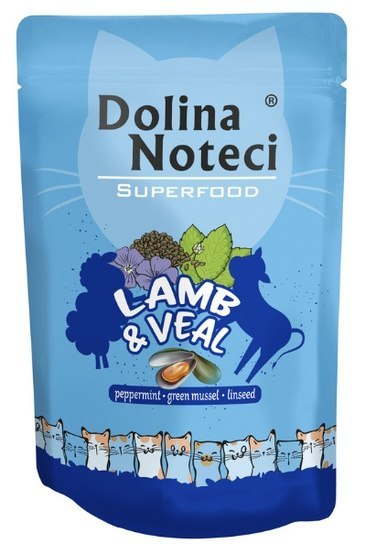 Dolina Noteci Superfood Kot Jagnięcina i cielęcina saszetka 85g Dolina Noteci Superfood Kot Jagnięcina i cielęcina saszetka 85g