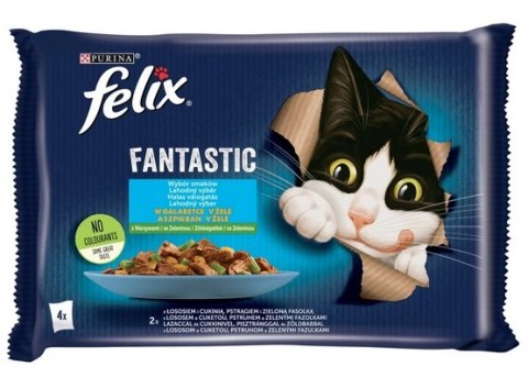 Felix Fantastic Rybne Smaki z warzywami w galaretce saszetka 4x85g Felix Fantastic Rybne Smaki z warzywami w galaretce saszetka 4x85g