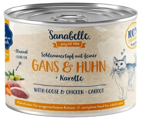 Sanabelle Gęś, kurczak i marchew puszka 180g Sanabelle Gęś, kurczak i marchew puszka 180g