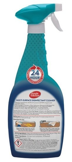 Simple Solution Multi-Surface Disinfectant Cleaner - preparat dezynfekujący spray 750ml Simple Solution Multi-Surface Disinfectant Cleaner - preparat dezynfekujący spray 750ml